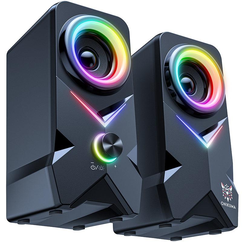 ONIKUMA L2 RGB Full Range Speaker, 15 Inch Home Tweeter Professional Sound Speaker, Home Theater Sound Speaker, Gaming Speakers
